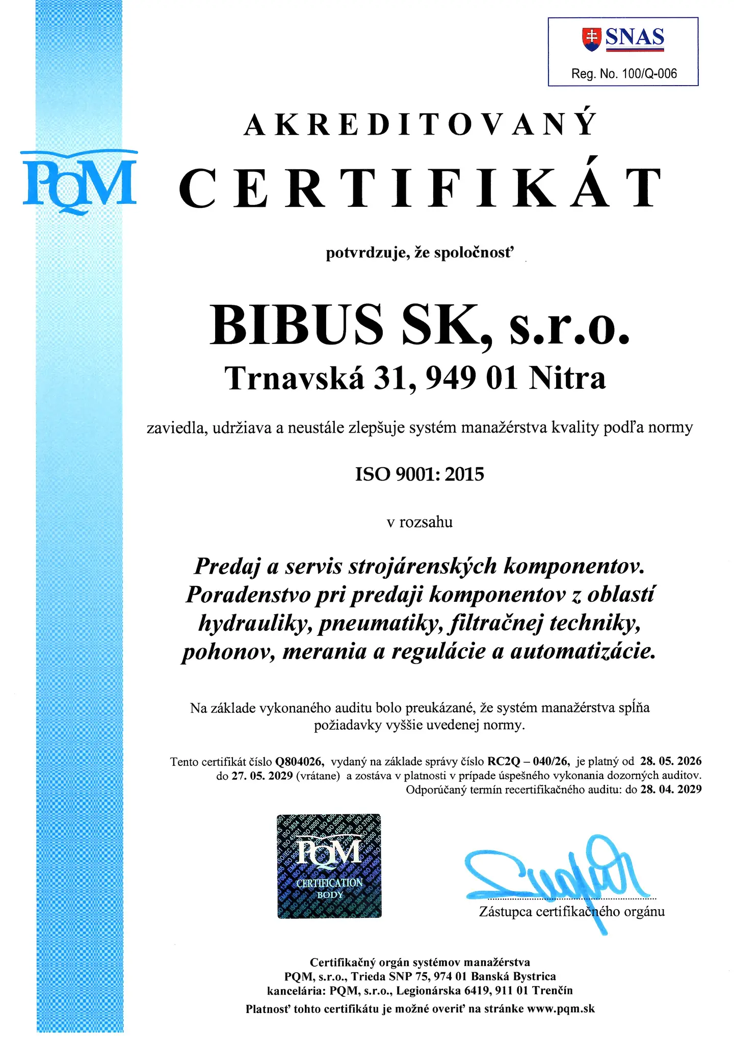 ISO Certifikat 2026