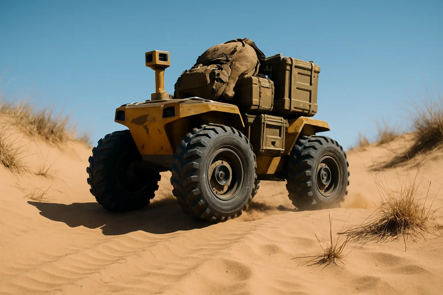 robot mule dans le désert