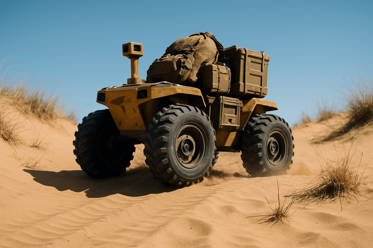 robot mule dans le désert