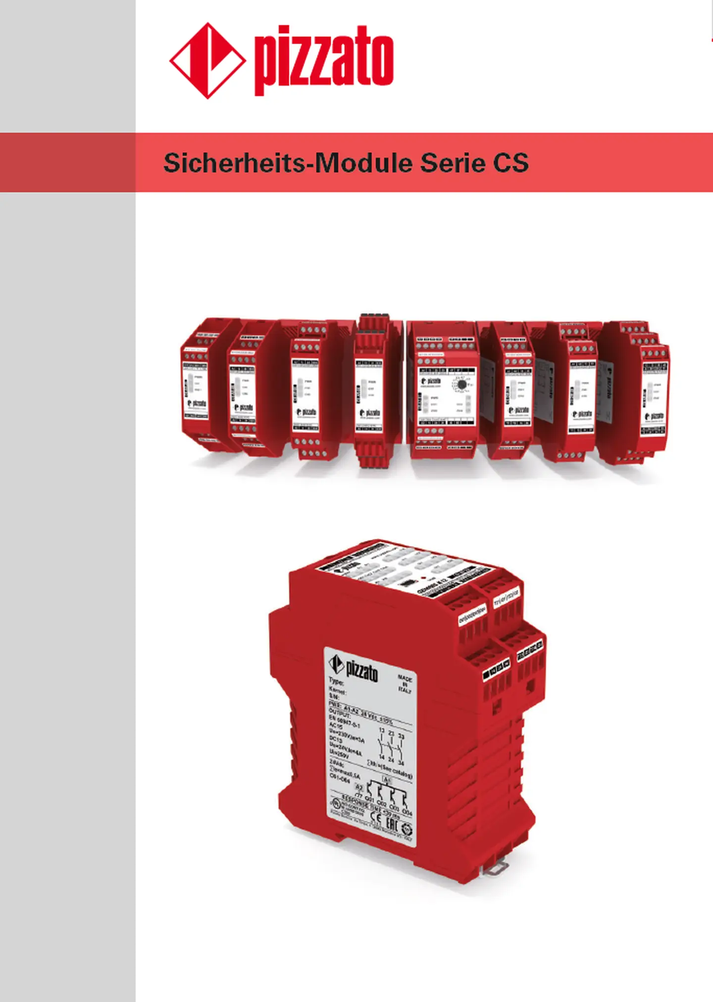 PIZZATO Sicherheitsmodule Serie CS Katalog DE