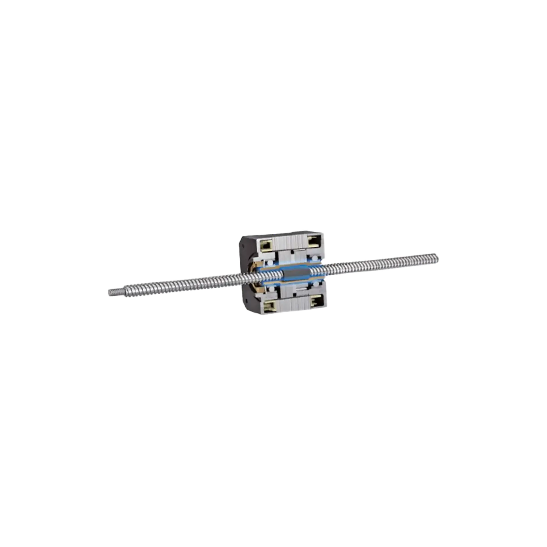 Stepper motor configuration with rotating nut (MLN)