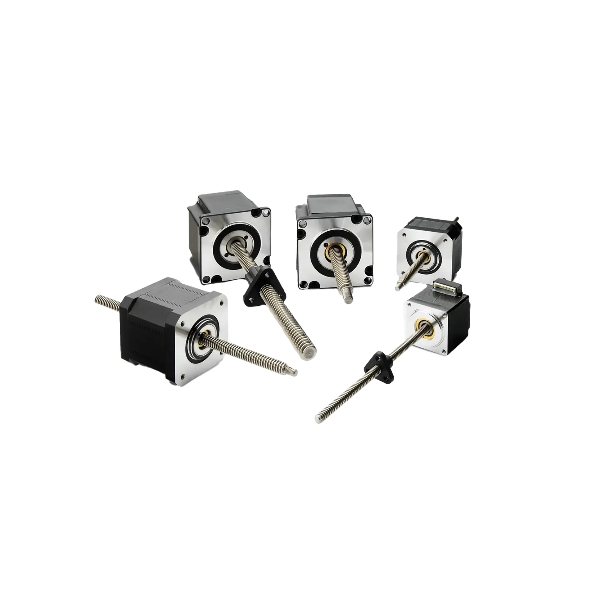 Stepper motor configuration with rotating lead screw (MLS)
