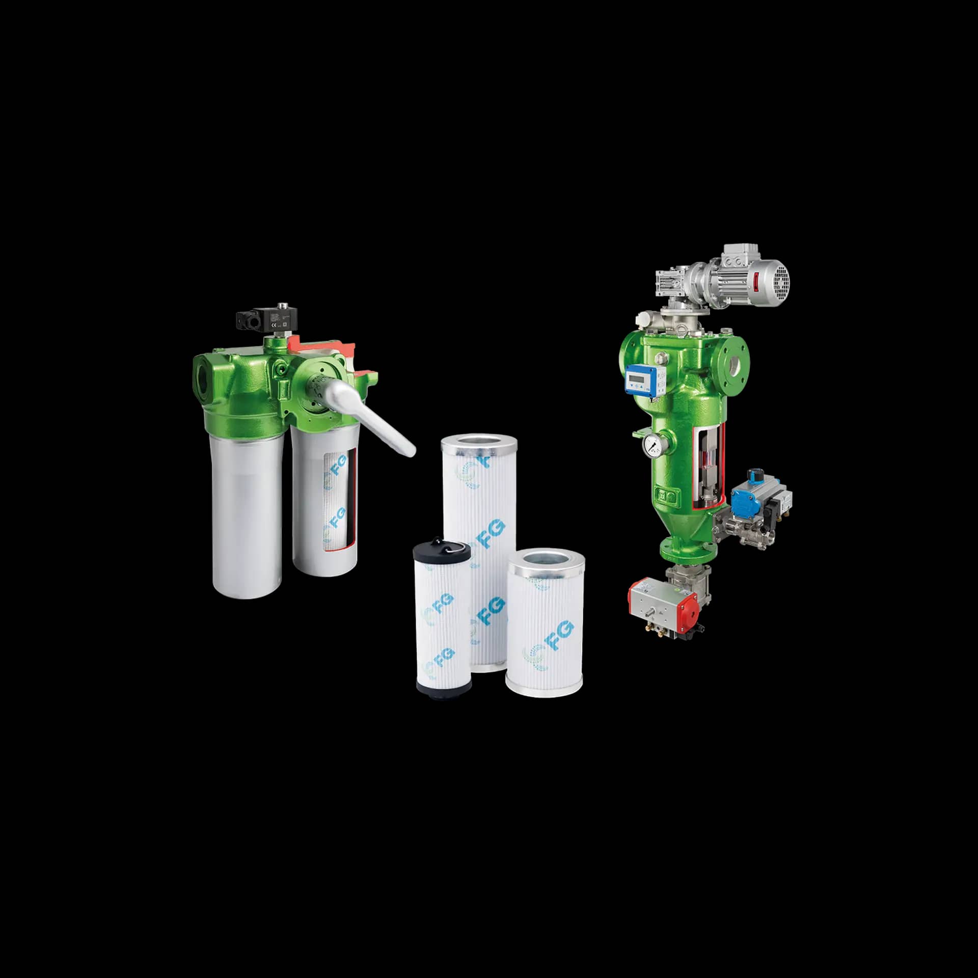 Filter systems and elements
