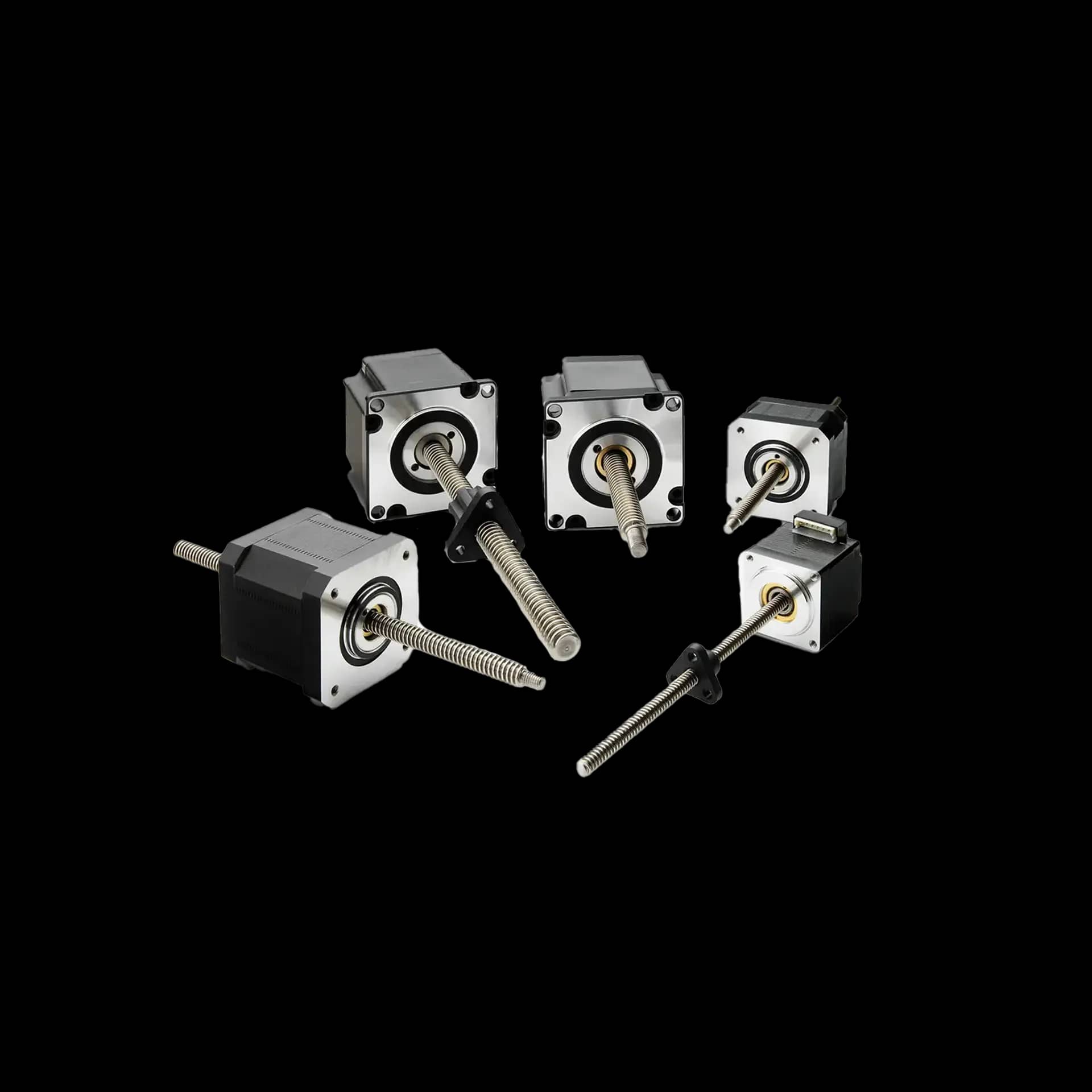 Stepper motor configuration with rotating lead screw (MLS)
