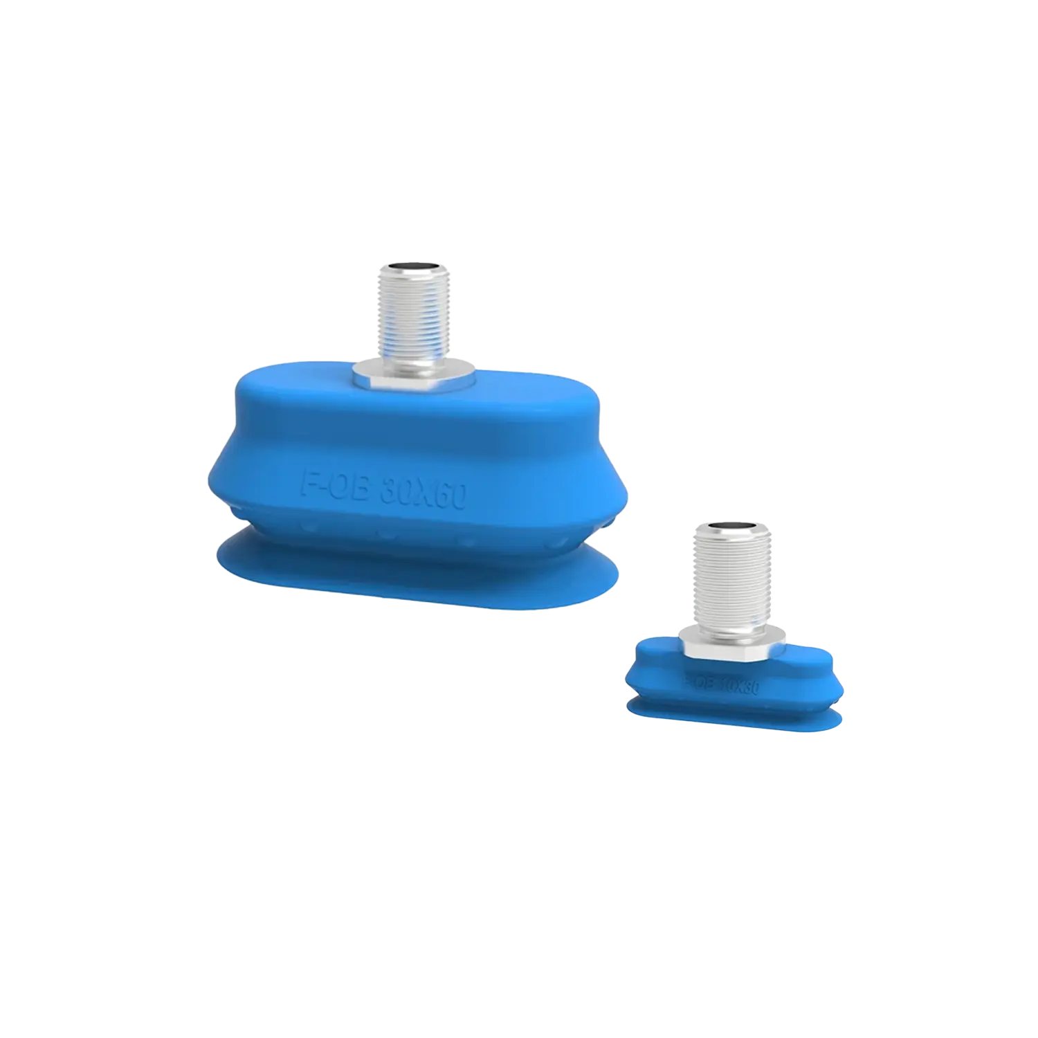 Ovale Balgsaugnäpfe für Lebensmittel Serie F-OB detektierbar (10x30-30x60 mm)