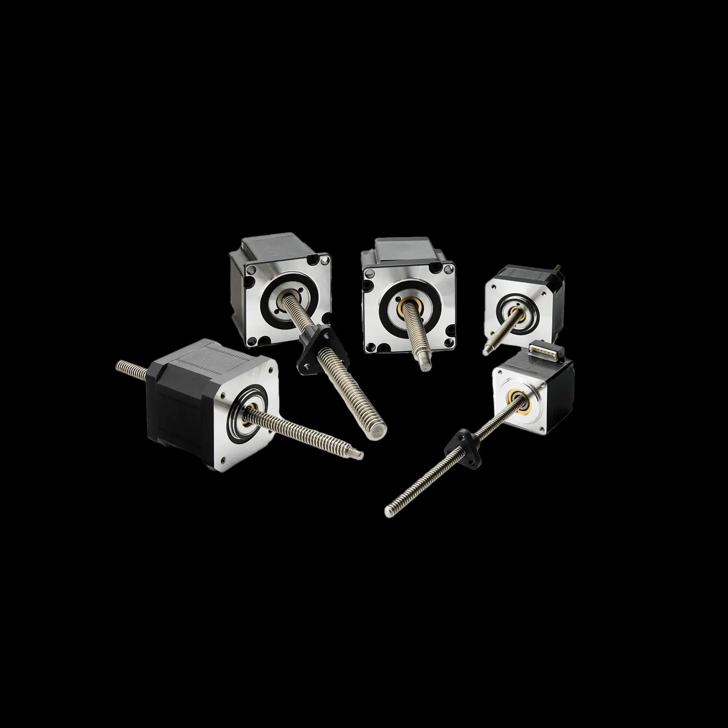 Stepper motor configuration with rotating lead screw (MLS)