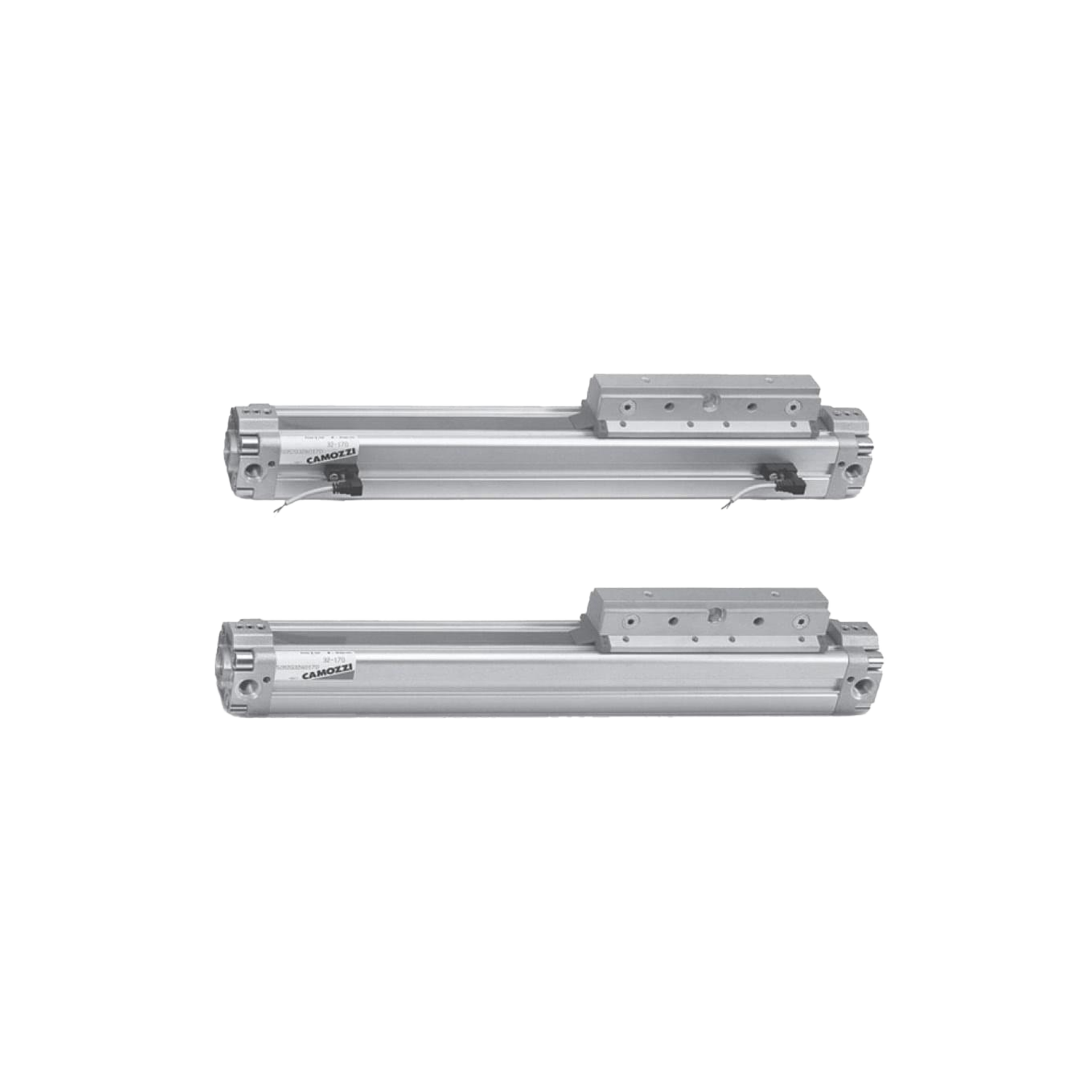 Rodless pneumatic cylinders